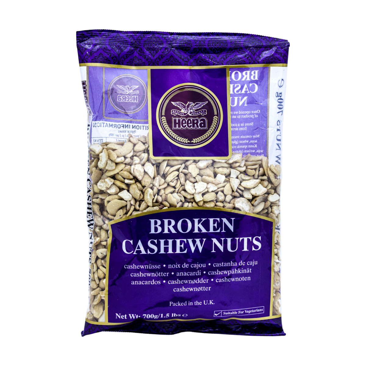 Heera Broken Cashew Nuts 700g, front of pack