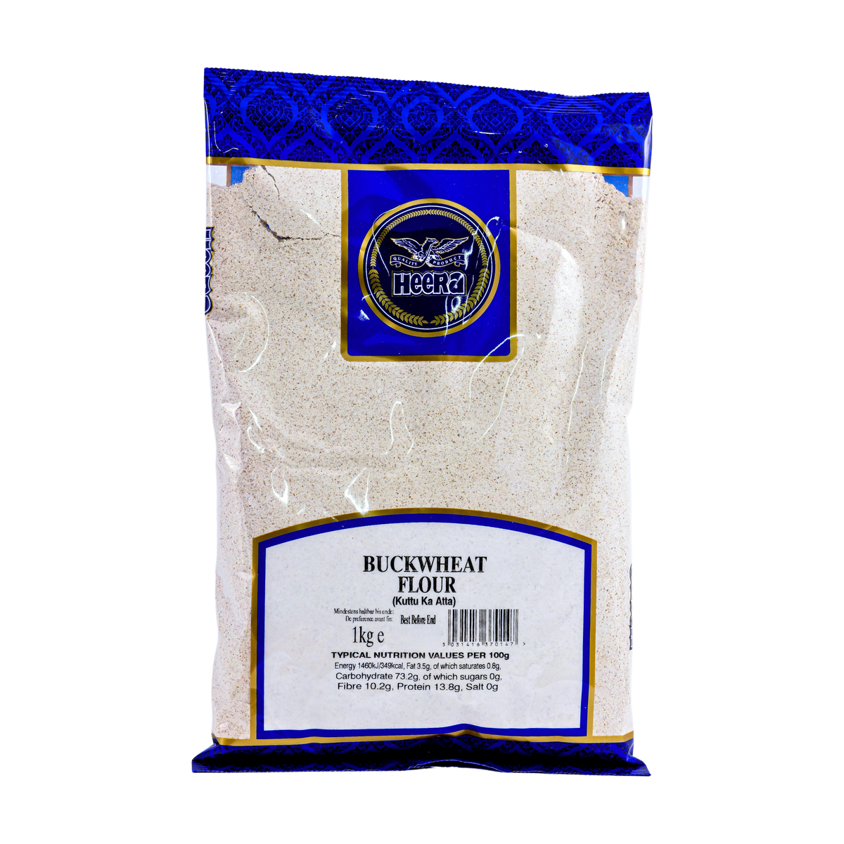 Heera Buckwheat Flour 1kg, front of pack