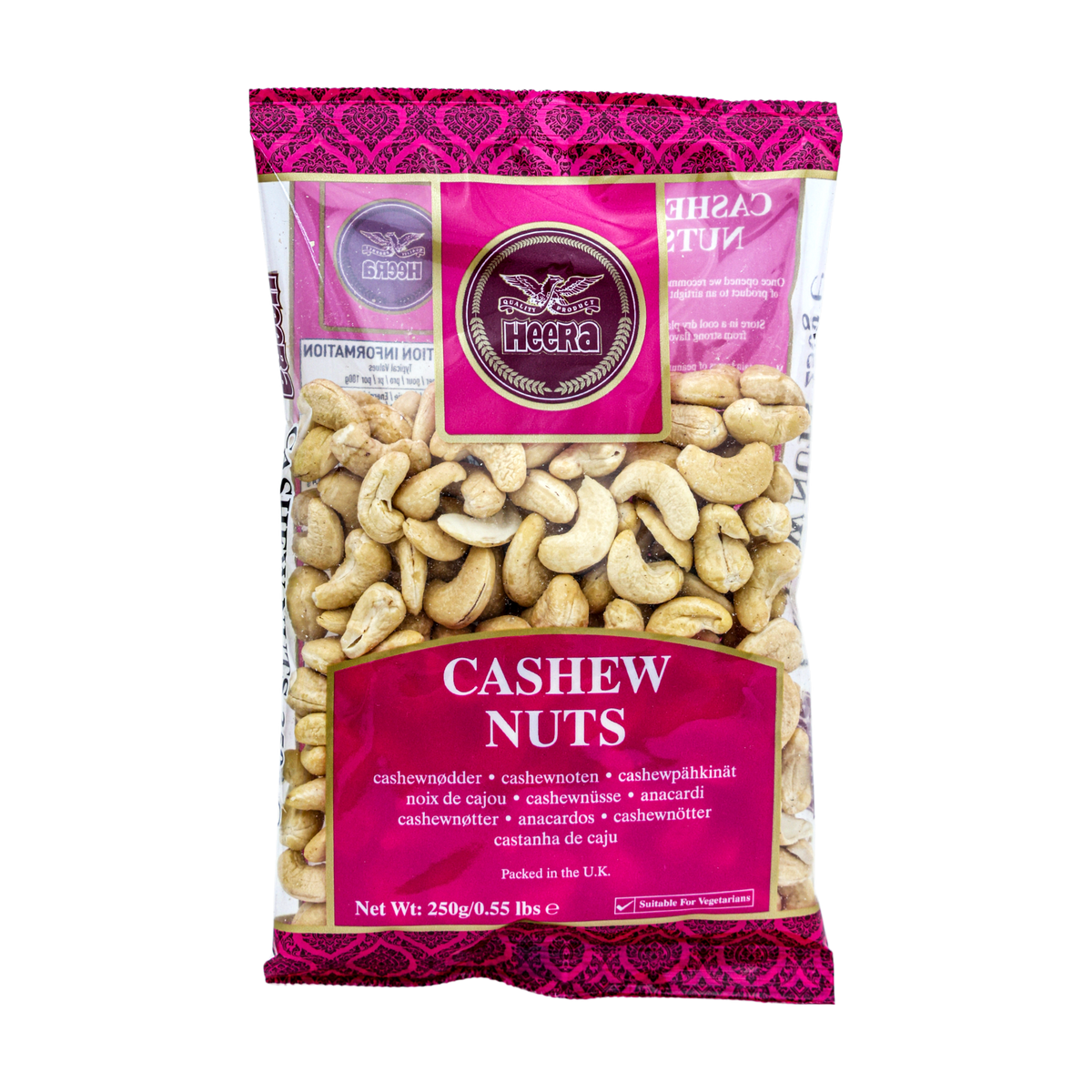Heera Cashew Nuts 250g, front of pack