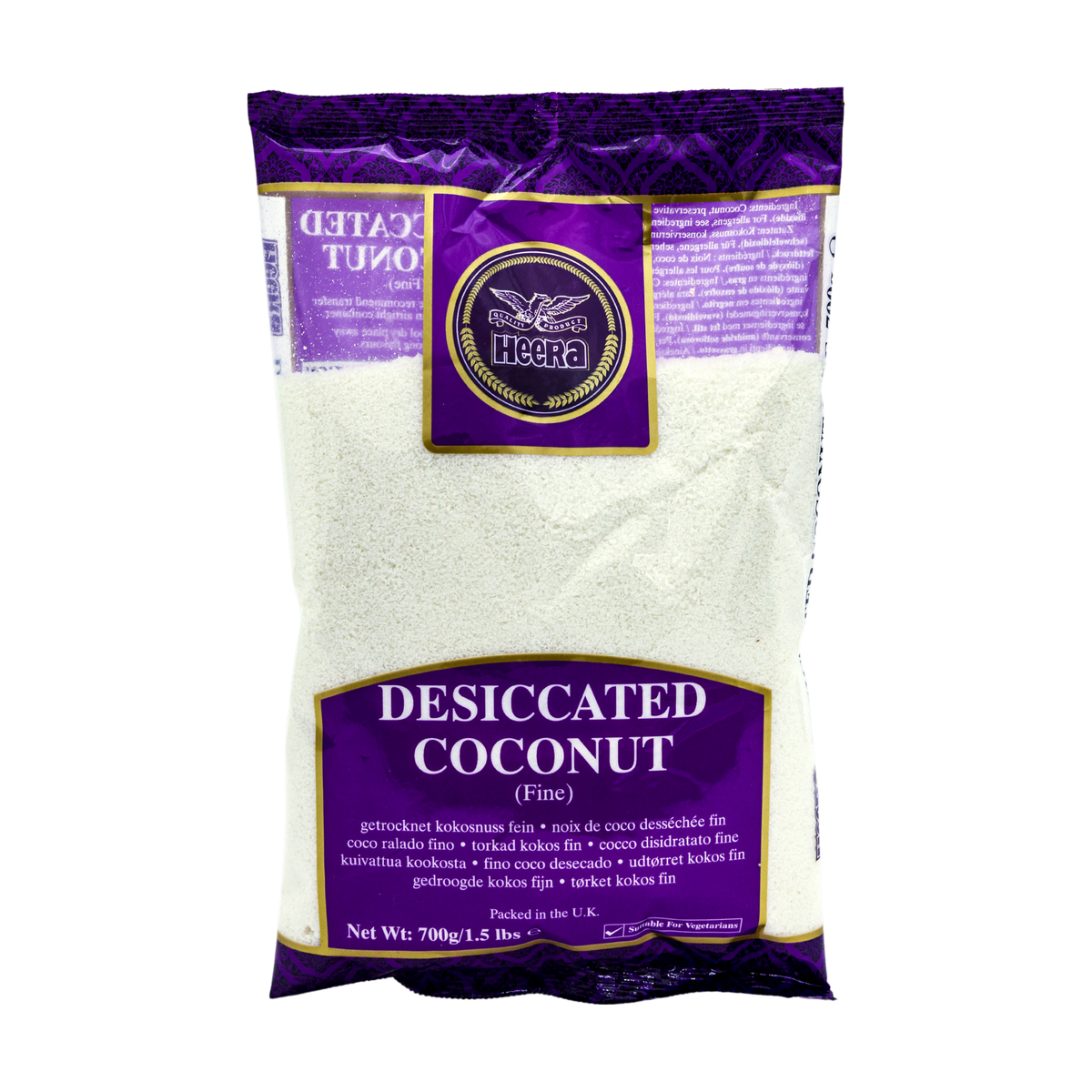 Heera Desiccated Coconut Fine 700g, front of pack