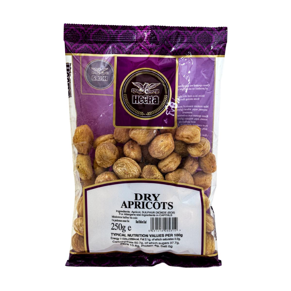Heera Dry Apricots 250g, front of pack