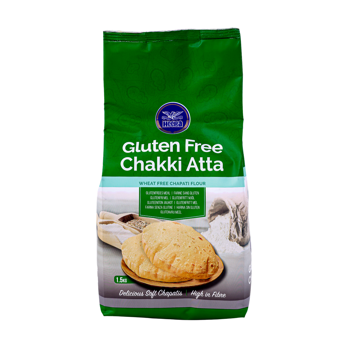 Heera Gluten Free Chakki Atta 1.5kg, front of pack