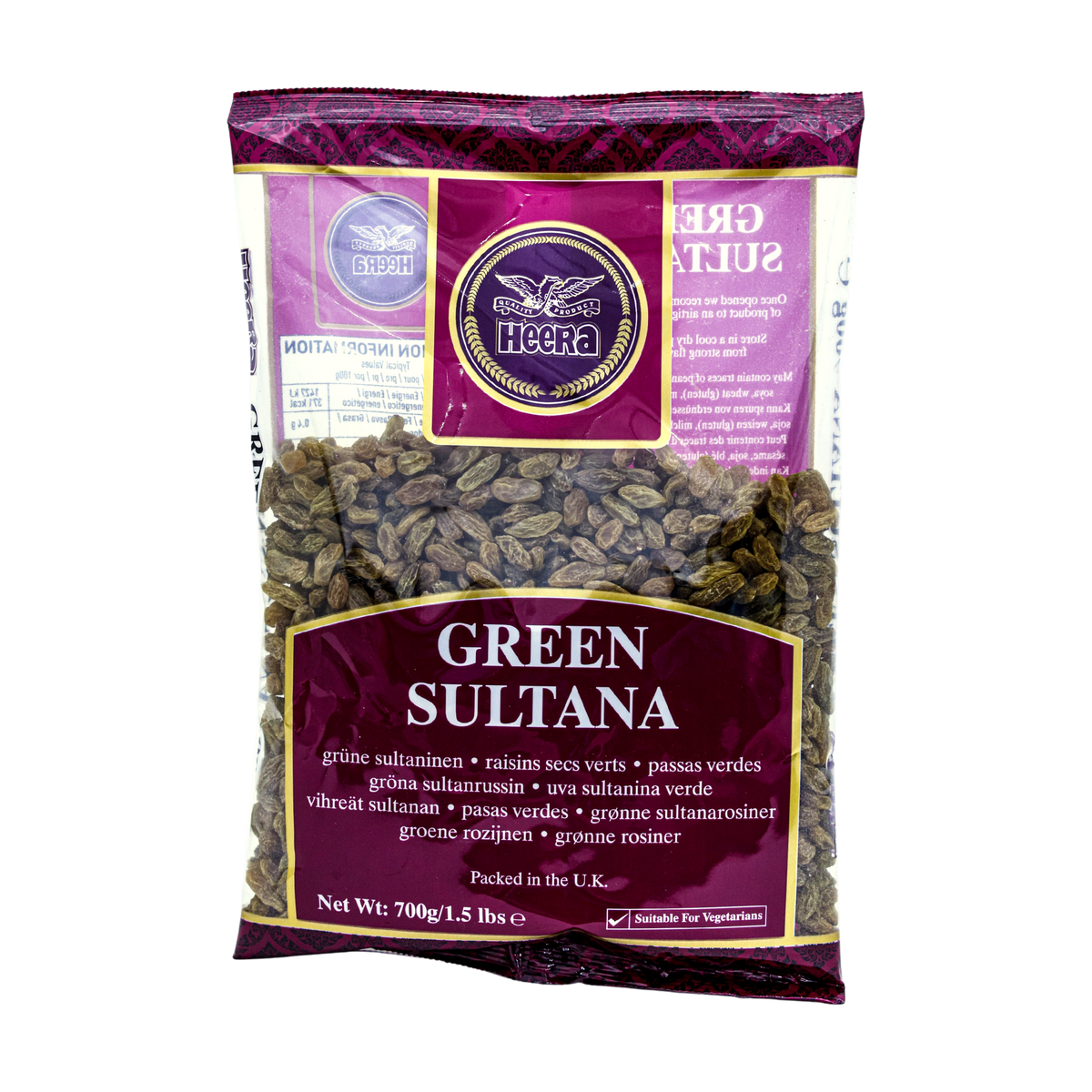 Heera Green Sultana 700g, front of pack