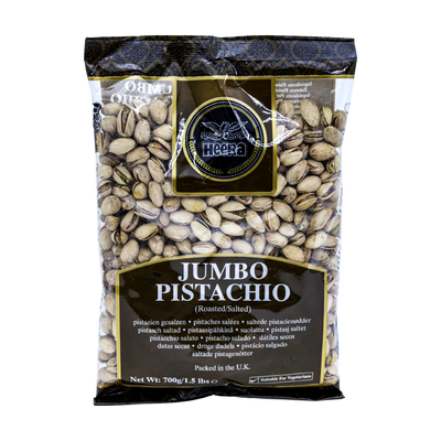 Heera Jumbo Pistachio Roasted Salted 700g, front of pack