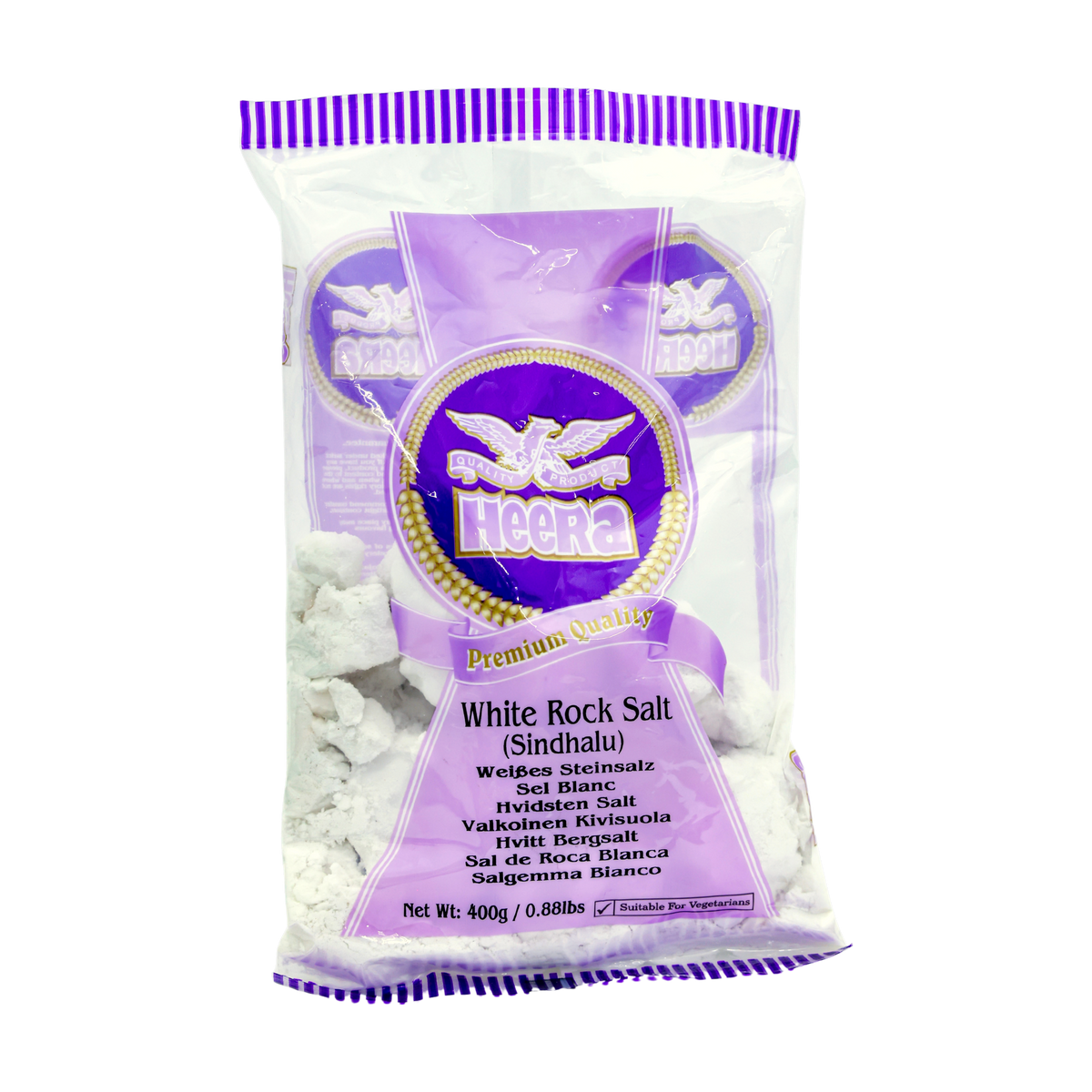 Heera White Rock Salt 400g, front of pack