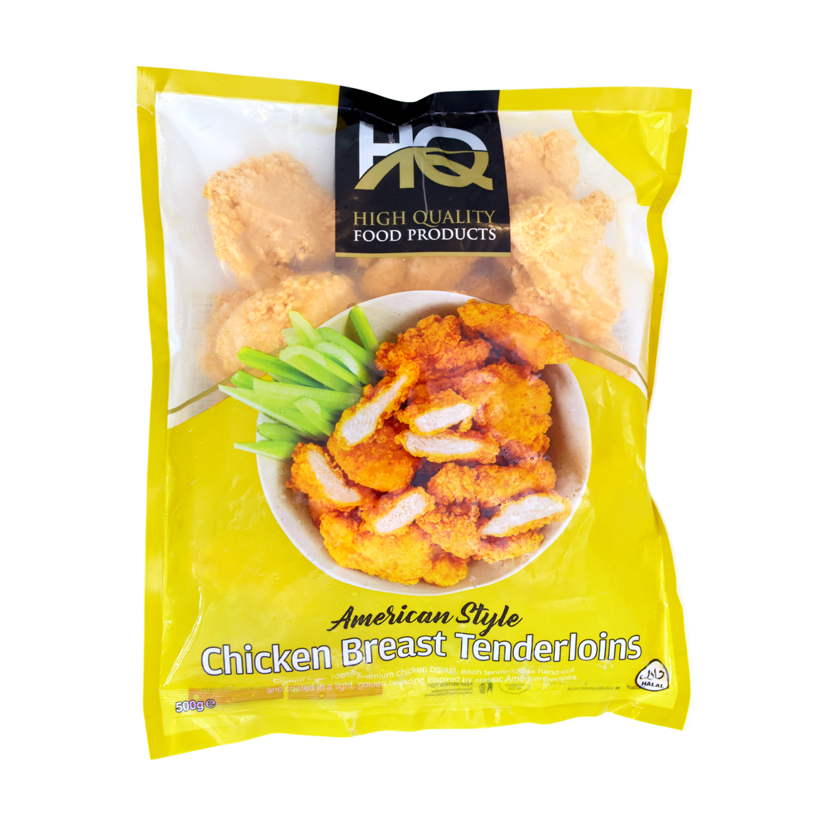 HQ American Style Chicken Breast Tenderloins 500g, front of pack