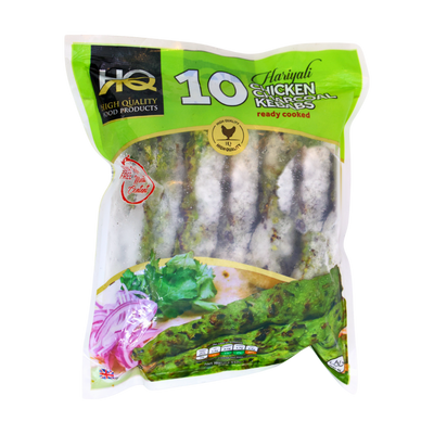 HQ Hariyali Chicken Charcoal Kebabs 10 Pieces 350g, front of pack