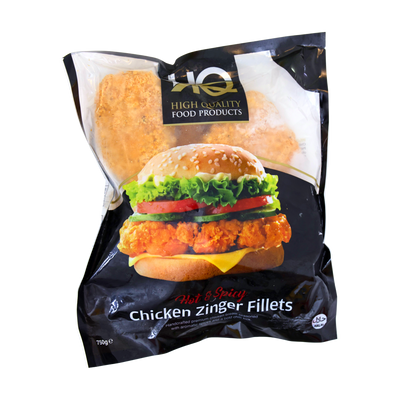HQ Hot & Spicy Chicken Zinger Fillets 750g, front of pack