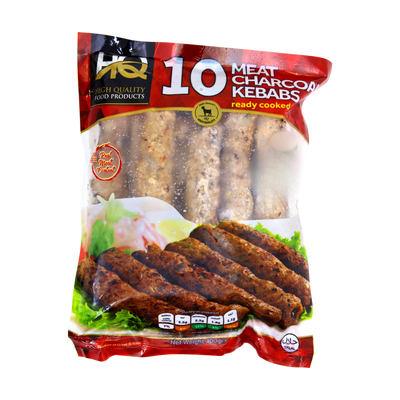HQ Meat Charcoal Kebabs 10 Pieces 400g, front of pack