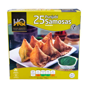 HQ Punjabi Samosas with Mint Chutney 25 Pieces 750g