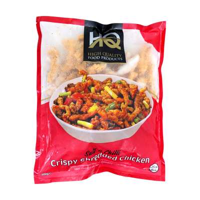 HQ Salt & Chilli Crispy Shredded Chicken 500g, front of pack