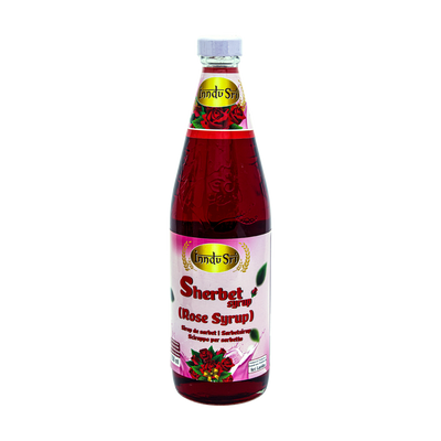 Inndu Sri Sherbet Syrup (Rose Syrup) 750ml, front of pack