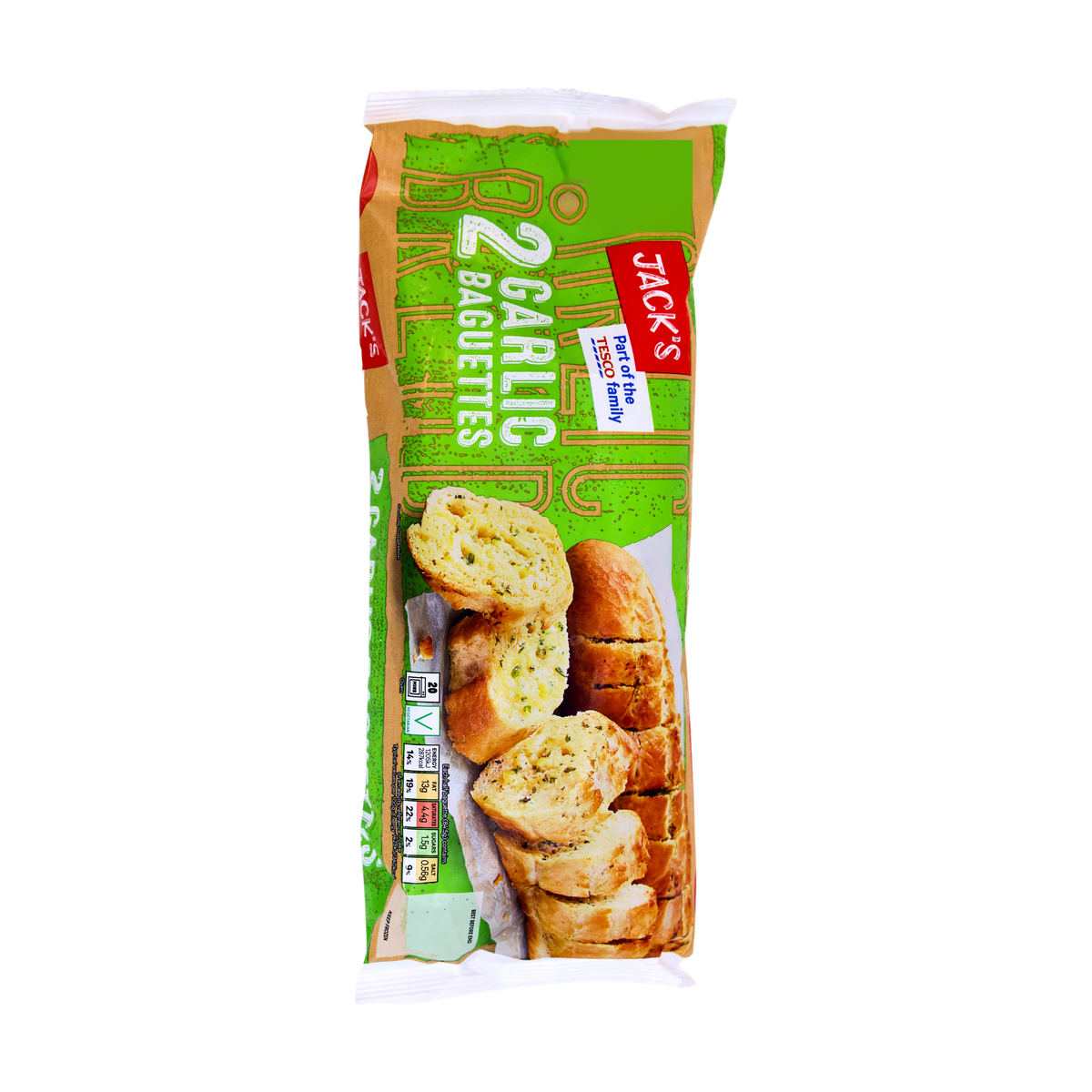 Jack's Garlic Baguettes 2 Pack, front of pack