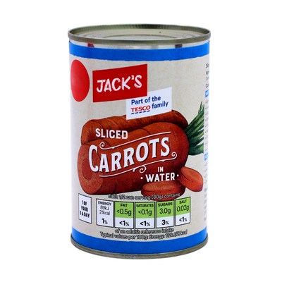 Jack's Sliced Carrots 300g, front of pack