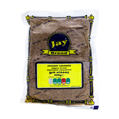 Jay Brand Jaggery Crushed 400g, front of pack