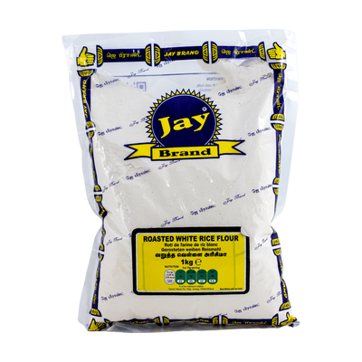 Jay Brand Roasted White Rice Flour 1kg, front of pack