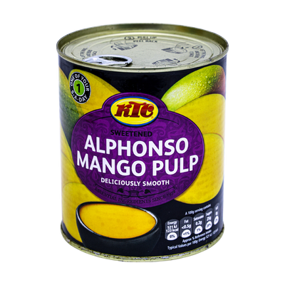 KTC Alphonso Mango Pulp 850g, front of pack