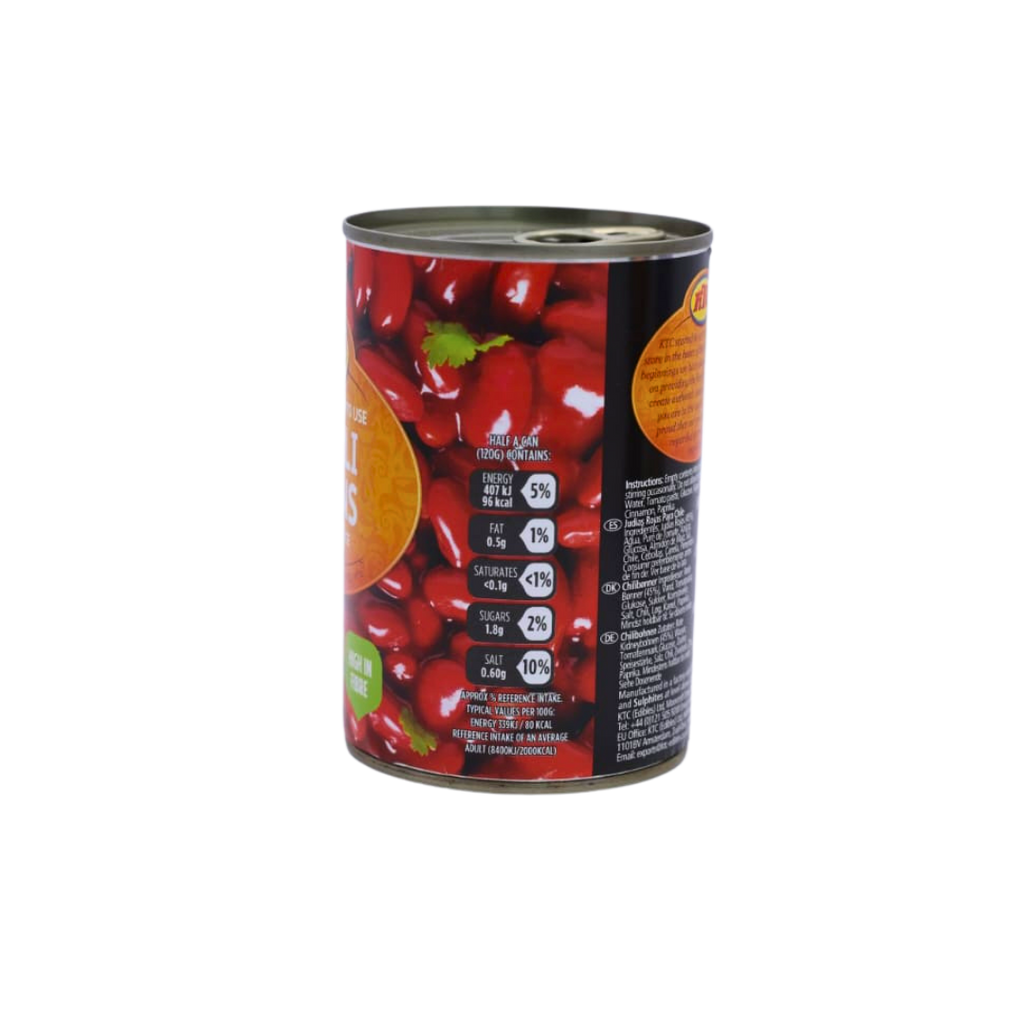 Side of the KTC Chilli Beans 400g pack