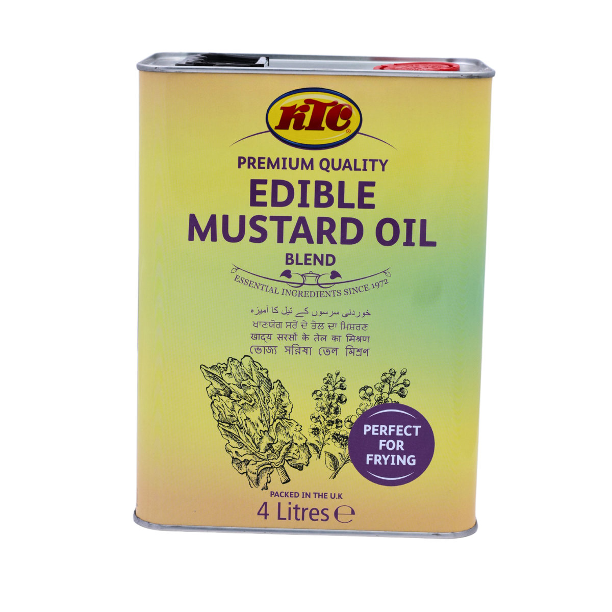 KTC Edible Mustard Oil Blend 4L, front of pack