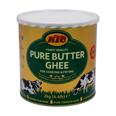 KTC Pure Butter Ghee 2kg, front of pack