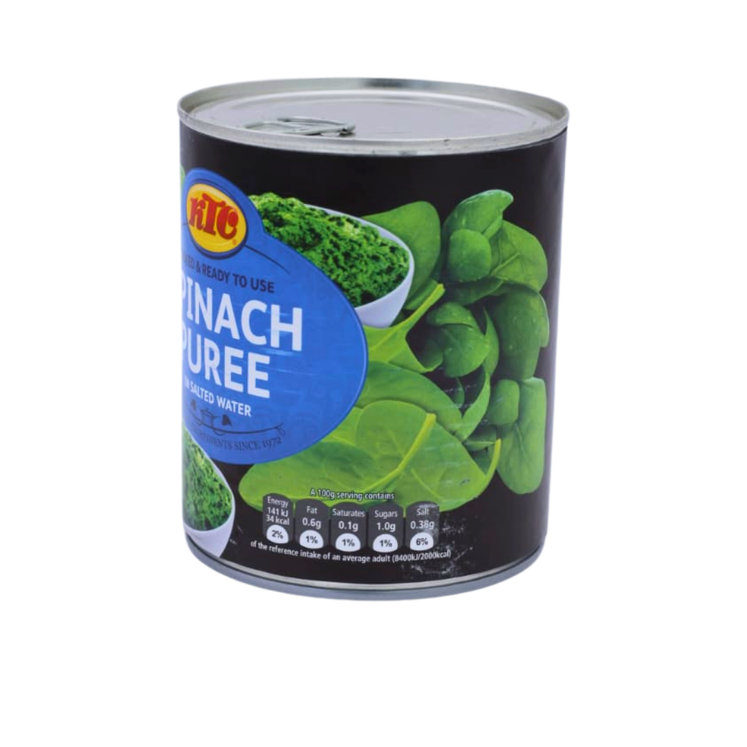 Side of the KTC Spinach Puree 795g pack