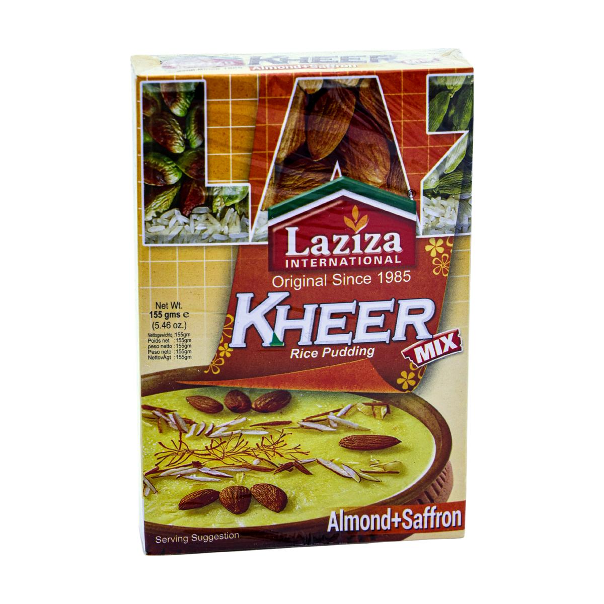 Laziza Kheer Mix Almond Saffron 155g, front of pack