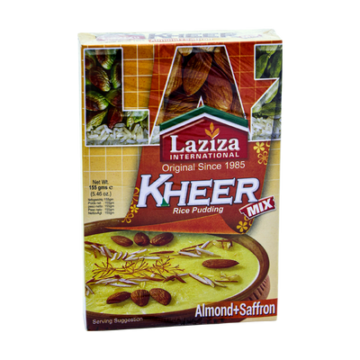 Laziza Kheer Mix Almond Saffron 155g, front of pack