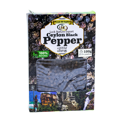 Luck Nature Export Ceylon Black Pepper 100g, front of pack