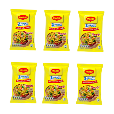 Maggi 2-Minute Noodles Masala (Pack of 6), front of pack