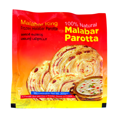 Malabar King Malabar Parotta 5 Pieces 300g, front of pack