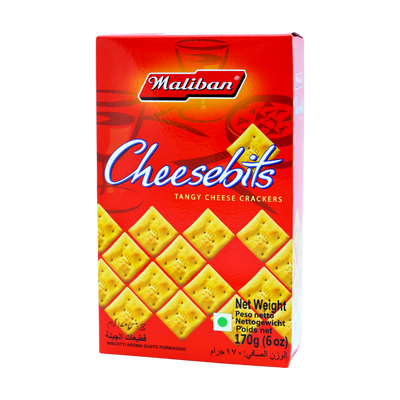 Maliban Cheesebits Tangy Cheese Crackers 170g, front of pack