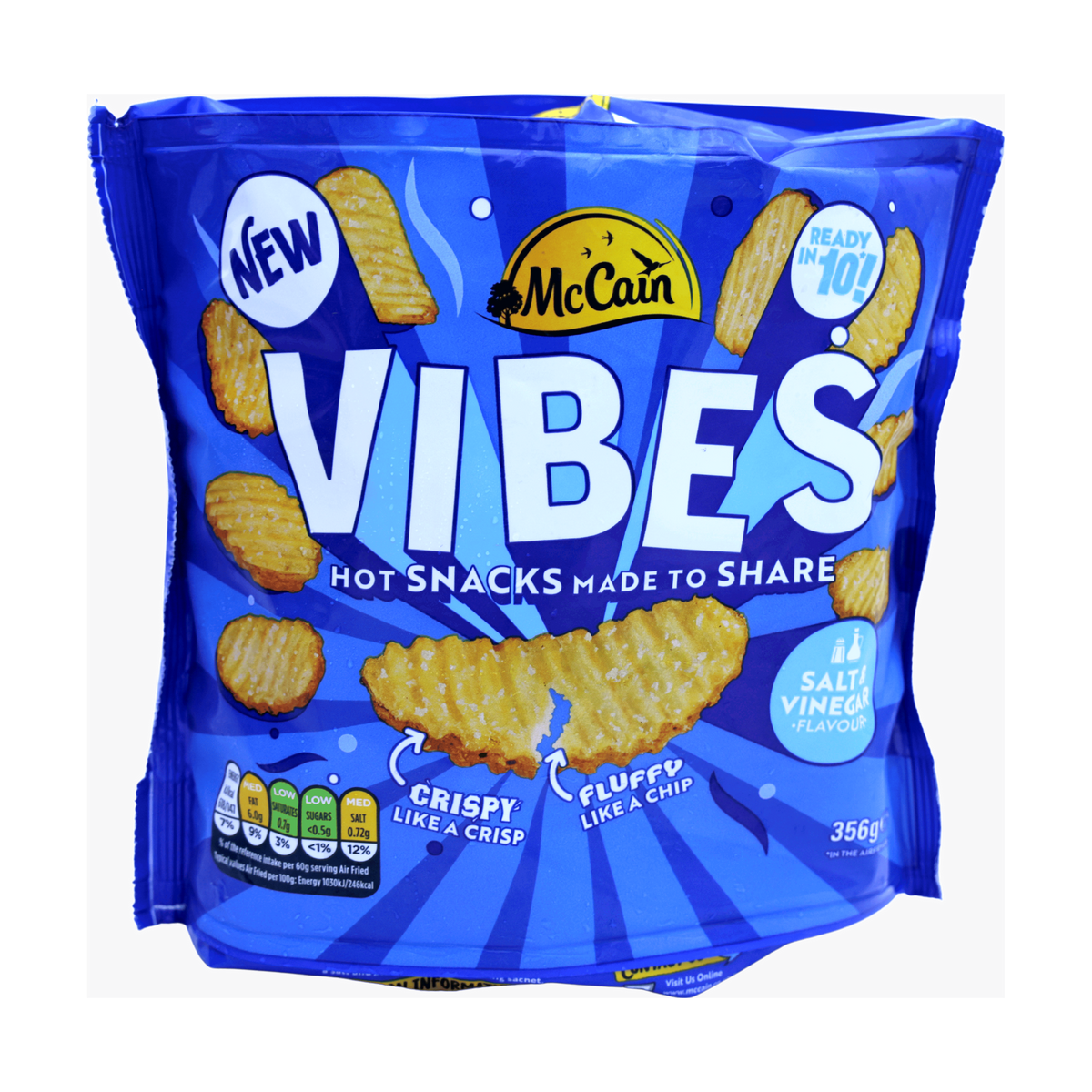 McCain Vibes Salt & Vinegar 356g, front of pack