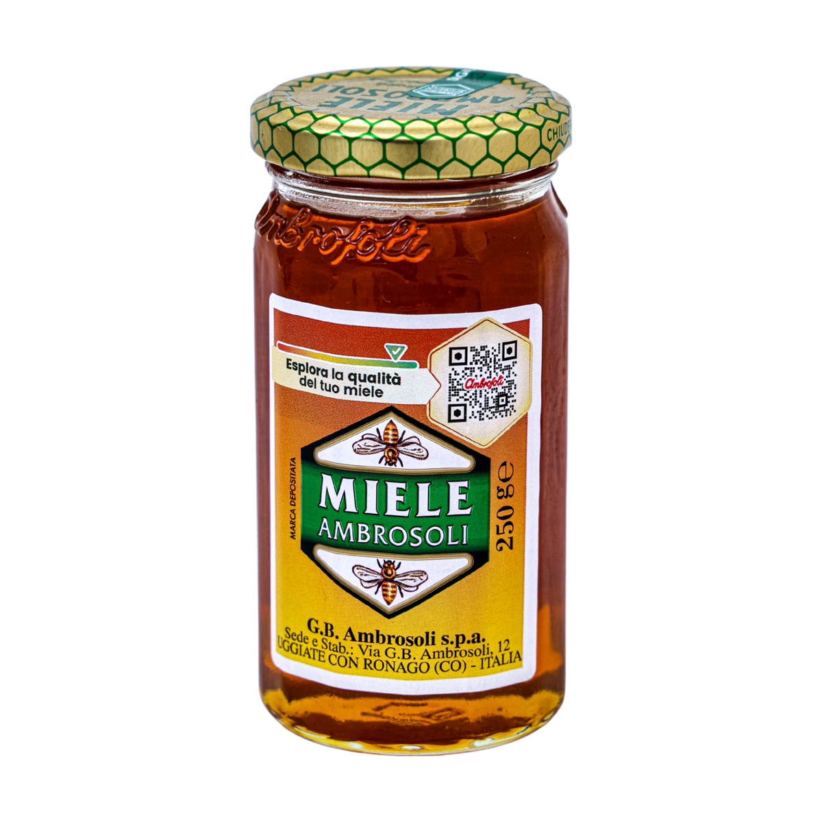 Miele Ambrosoli Honey 250g, front of pack