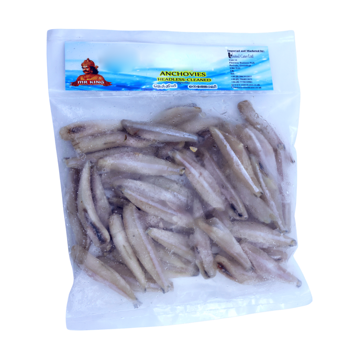 Mr King Anchovies Headless Cleaned Family Pack 600g, front of pack