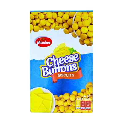 Munchee Cheese Buttons Biscuits 170g, front of pack