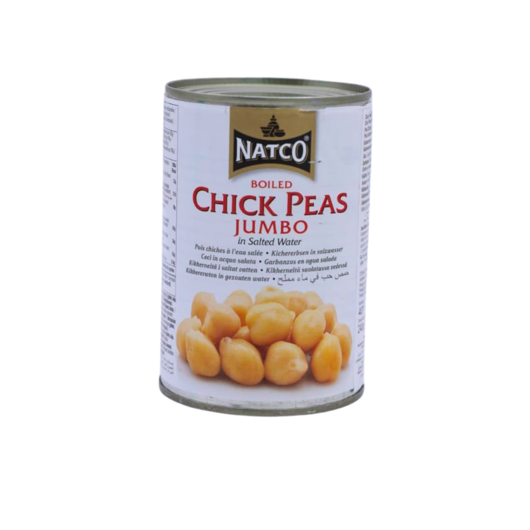 Natco Boiled Chick Peas Jumbo 400g, front of pack