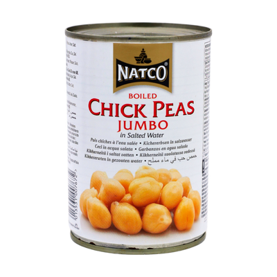Natco Boiled Chick Peas Jumbo 400g, front of pack