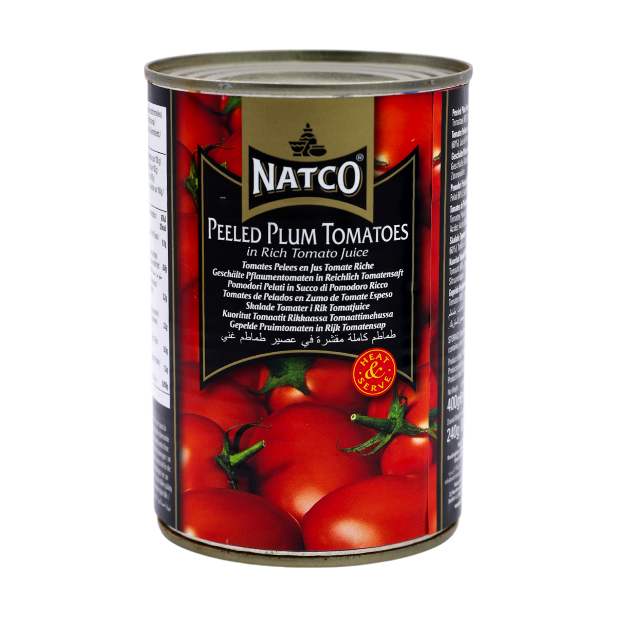 Natco Peeled Plum Tomatoes 400g, front of pack