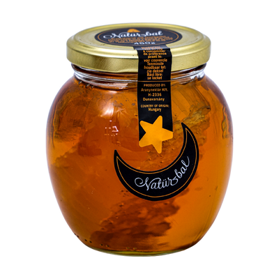 Naturbal Honeycomb Syrup Round Jar 450g, front of pack
