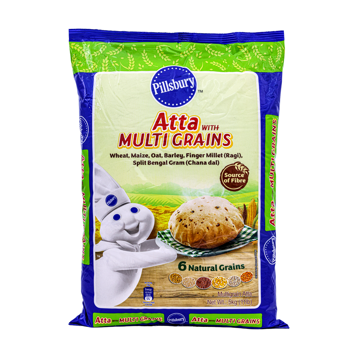 Pillsbury Multigrain Atta 5kg, front of pack