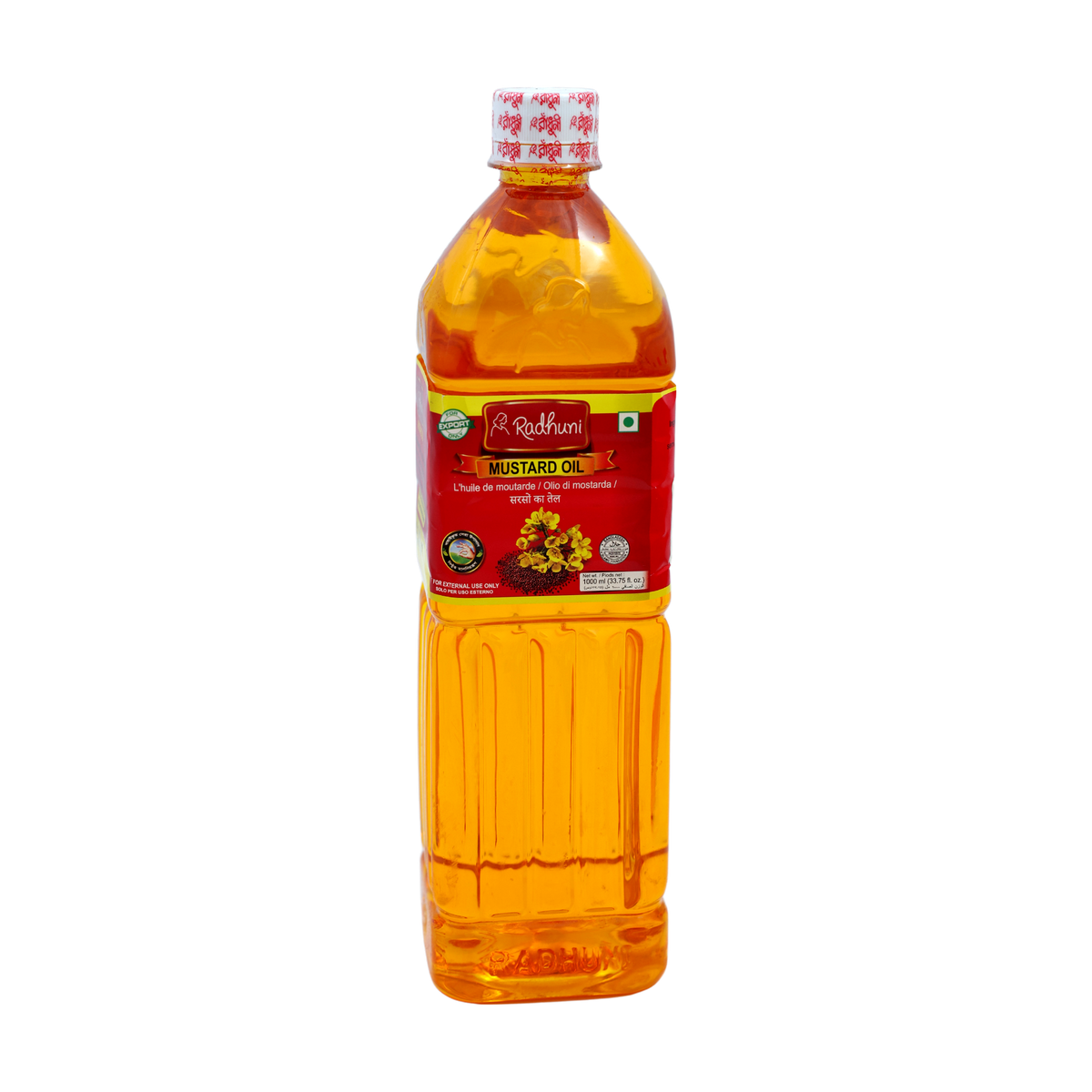 Radhuni Mustard Oil 1L, front of pack