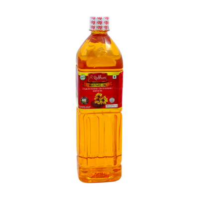 Radhuni Mustard Oil 1L, front of pack