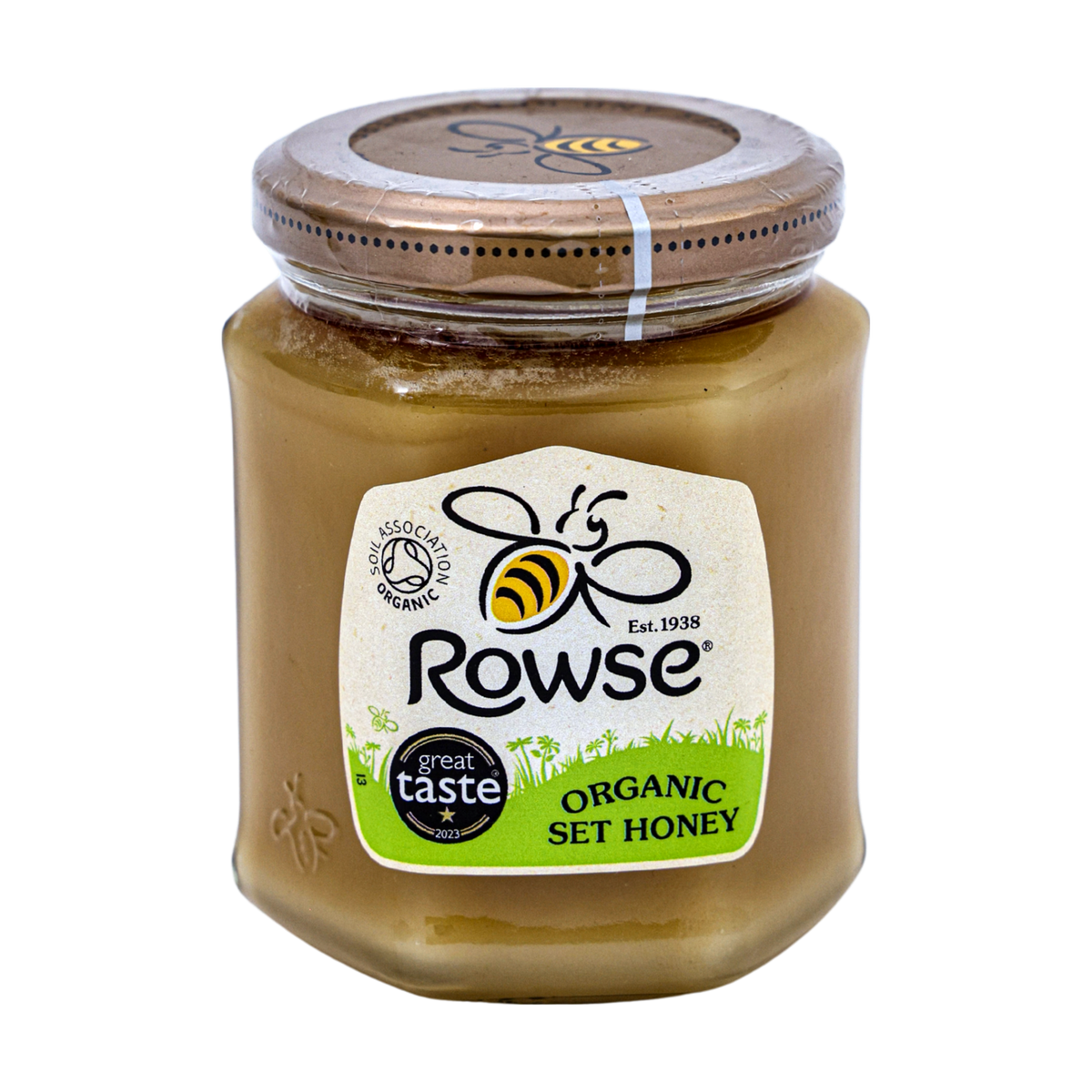 Rowse Organic Set Honey 340g, front of pack