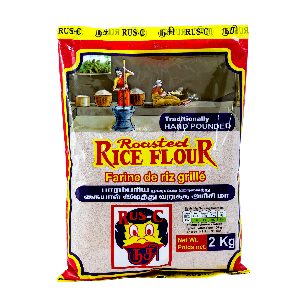 RUS C Roasted Rice Flour 2kg, front of pack