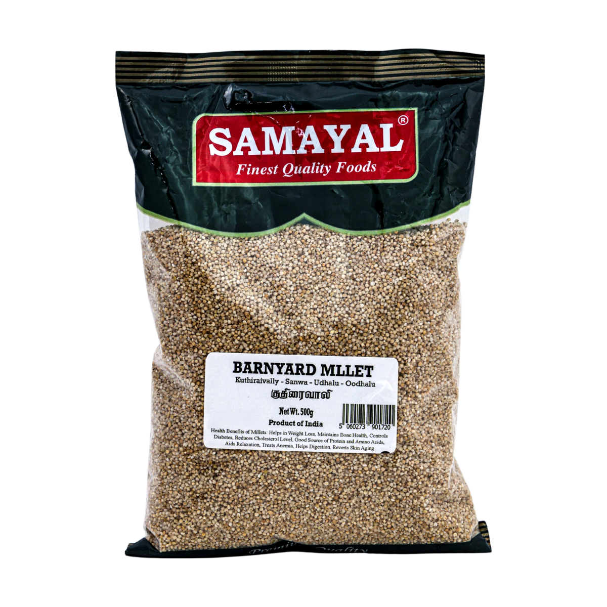 Samayal Barnyard Millet 500g, front of pack