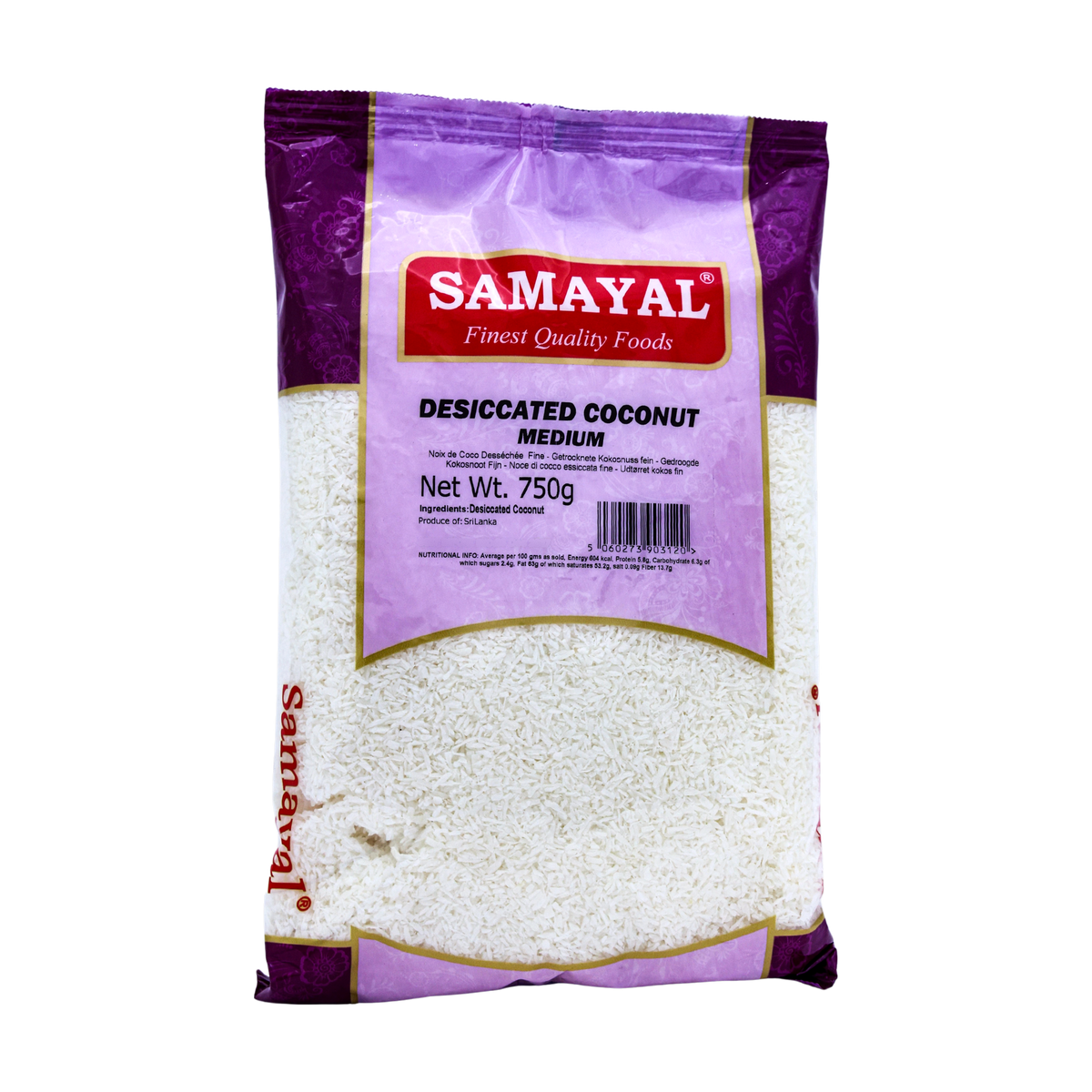 Samayal Desiccated Coconut Medium 750g, front of pack