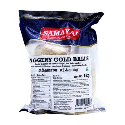 Samayal Jaggery Gold Balls 1kg, front of pack