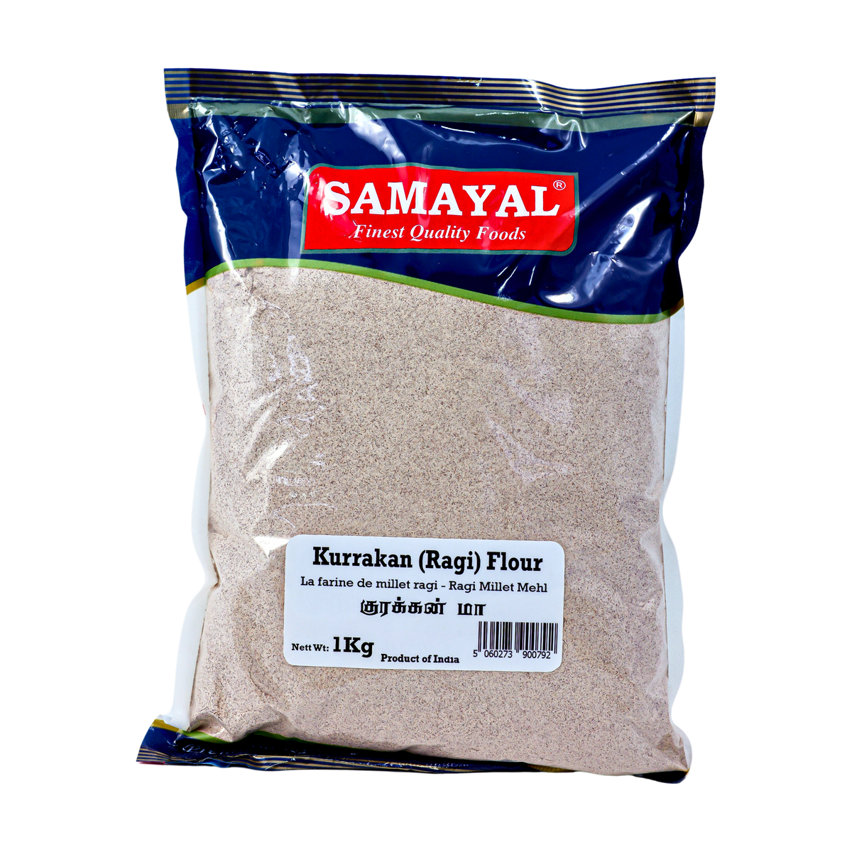 Samayal Kurrakan Ragi Flour 1kg, front of pack