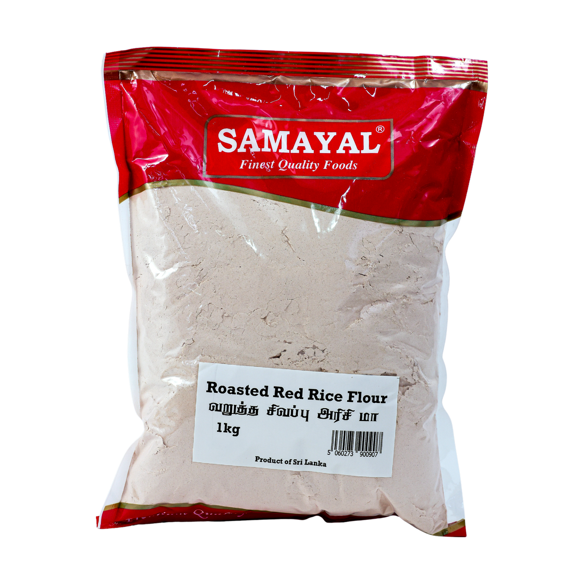 Samayal Roasted Red Rice Flour 1kg, front of pack