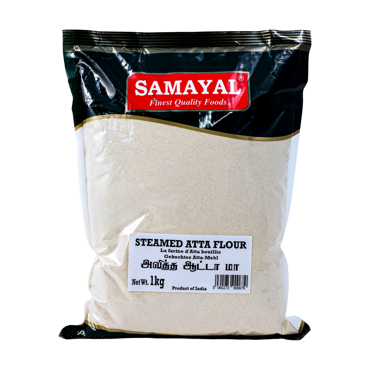 Samayal Steamed Atta Flour 1kg, front of pack